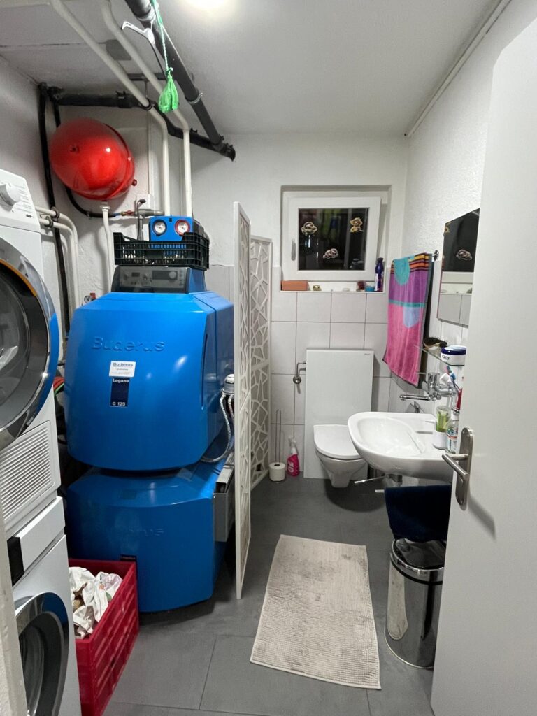 Local chauffage et buanderie et wc